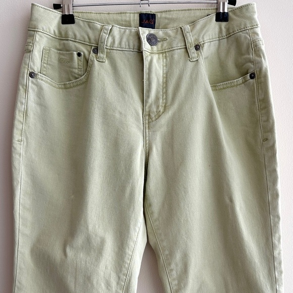 Jag Jeans Light Green Straight Leg Jeans, Size 8, Women’s Colored Pants - Picture 3 of 16
